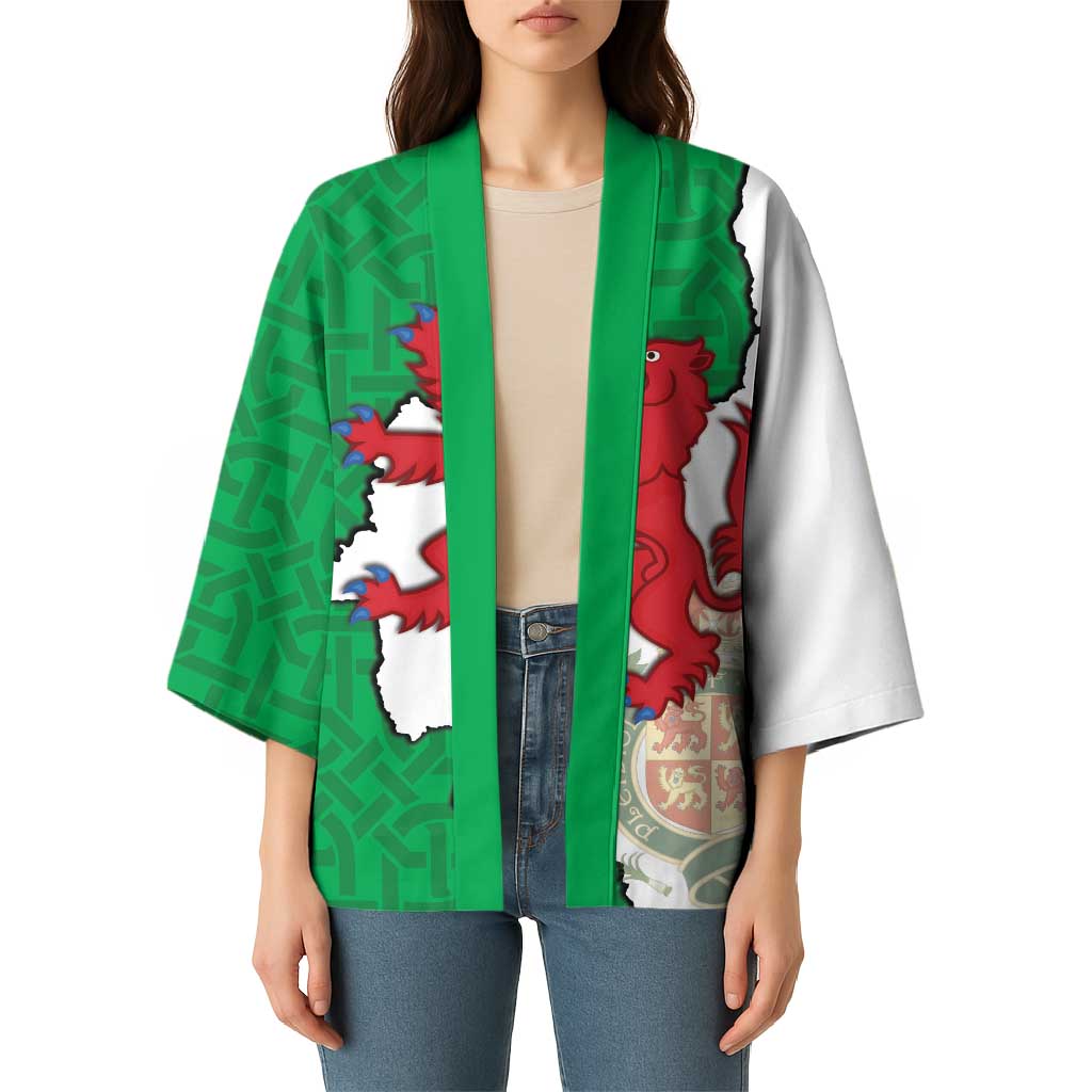 Montgomeryshire Wales Kimono Map and Emblem Celtic Style - Wonder Print Shop