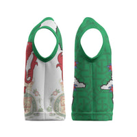 Montgomeryshire Wales Christmas Knitted V-Neck Vest Map and Emblem Celtic Style - Wonder Print Shop