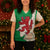 Montgomeryshire Wales Christmas Knitted V-Neck Vest Map and Emblem Celtic Style - Wonder Print Shop