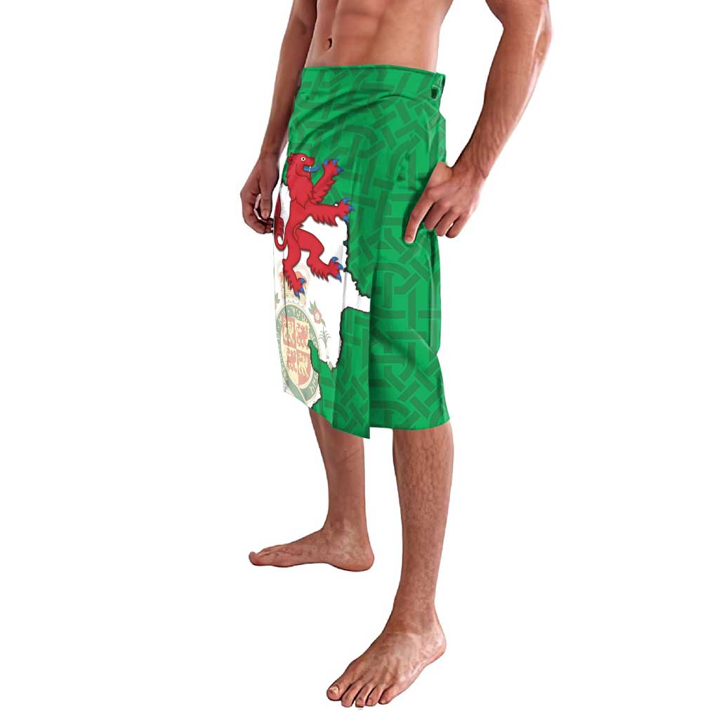 Montgomeryshire Wales Lavalava Map and Emblem Celtic Style - Wonder Print Shop