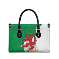 Montgomeryshire Wales Leather Bag Map and Emblem Celtic Style - Wonder Print Shop