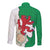 Montgomeryshire Wales Long Sleeve Button Shirt Map and Emblem Celtic Style - Wonder Print Shop