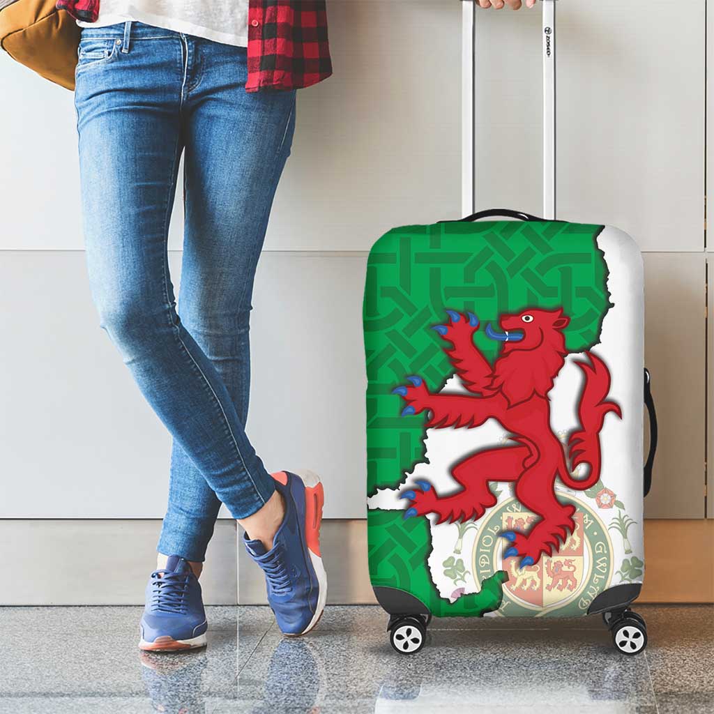 Montgomeryshire Wales Luggage Cover Map and Emblem Celtic Style - Wonder Print Shop