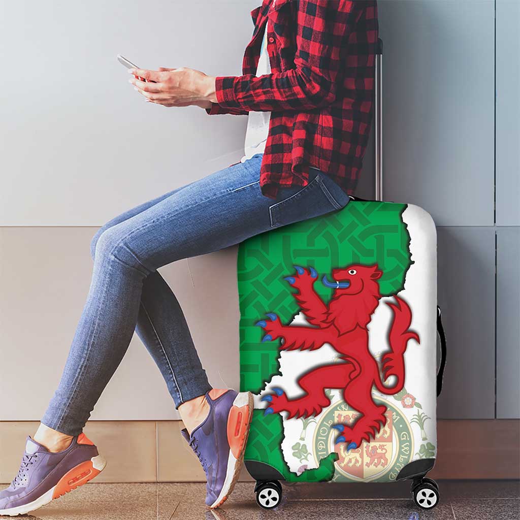 Montgomeryshire Wales Luggage Cover Map and Emblem Celtic Style - Wonder Print Shop