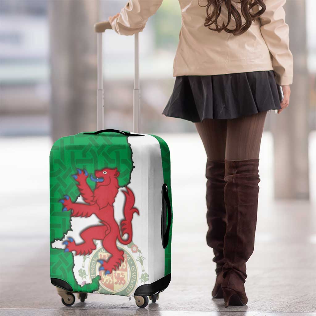Montgomeryshire Wales Luggage Cover Map and Emblem Celtic Style - Wonder Print Shop