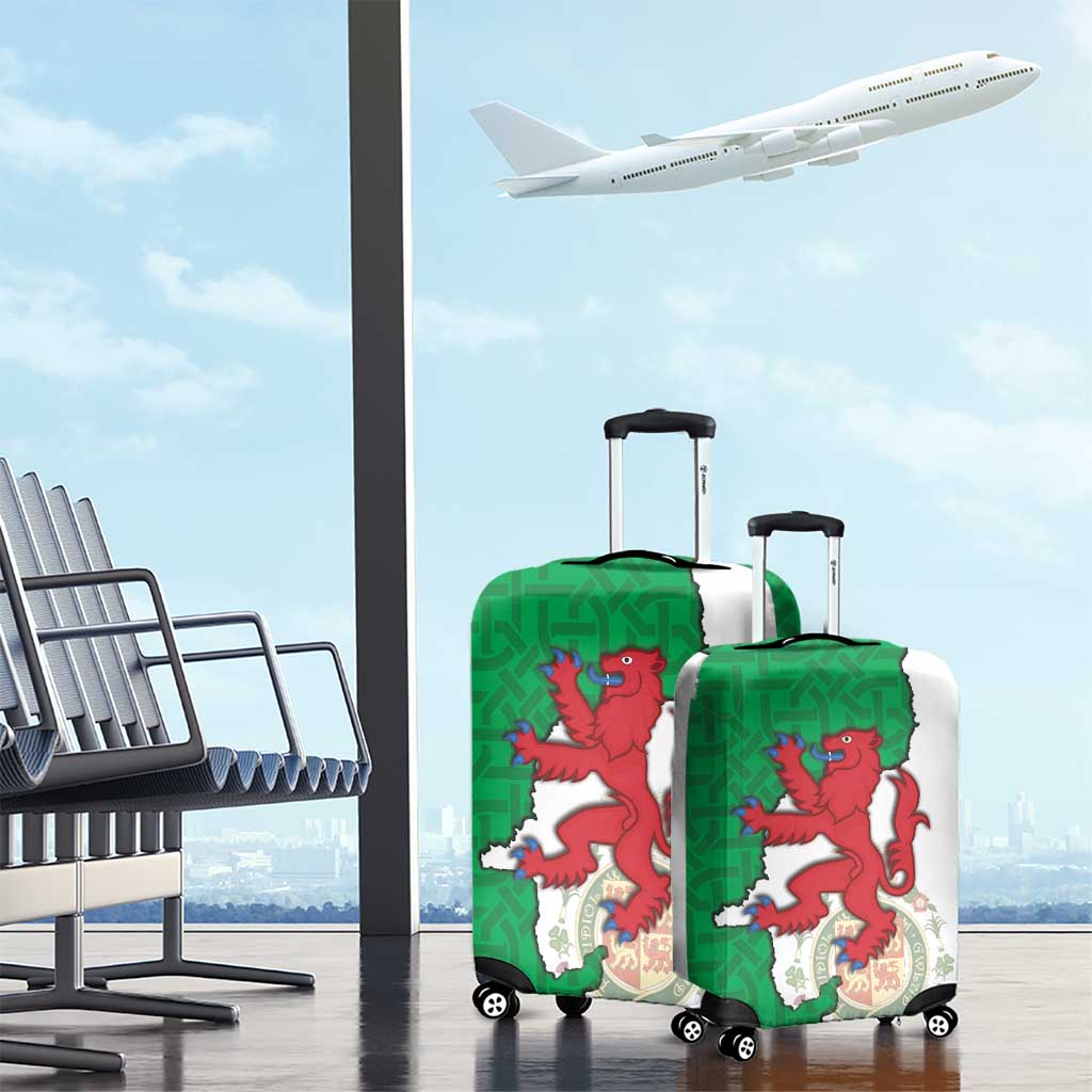 Montgomeryshire Wales Luggage Cover Map and Emblem Celtic Style - Wonder Print Shop