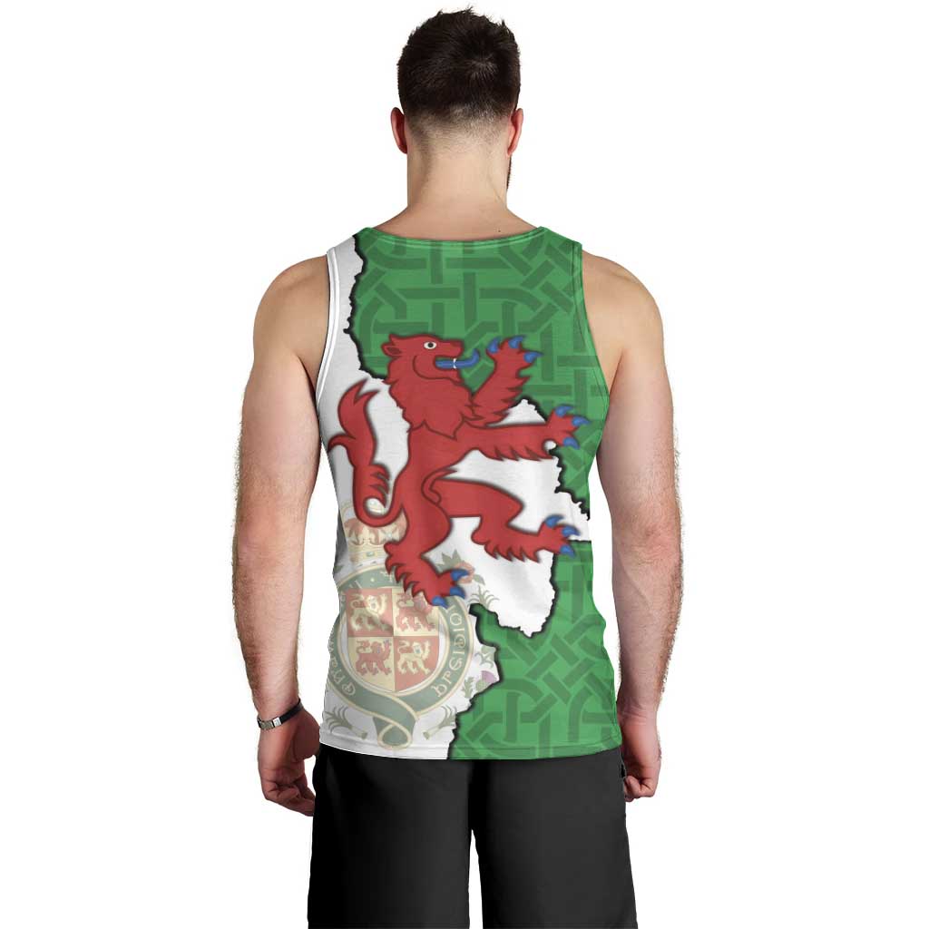 Montgomeryshire Wales Men Tank Top Map and Emblem Celtic Style - Wonder Print Shop
