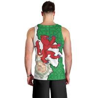 Montgomeryshire Wales Men Tank Top Map and Emblem Celtic Style - Wonder Print Shop