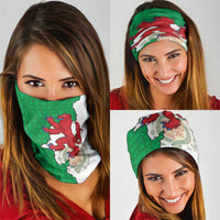 Montgomeryshire Wales Neck Gaiter Map and Emblem Celtic Style - Wonder Print Shop