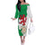 Montgomeryshire Wales Off The Shoulder Long Sleeve Dress Map and Emblem Celtic Style - Wonder Print Shop
