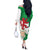 Montgomeryshire Wales Off The Shoulder Long Sleeve Dress Map and Emblem Celtic Style - Wonder Print Shop