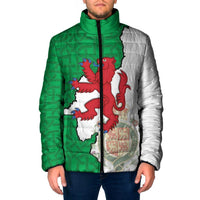 Montgomeryshire Wales Padded Jacket Map and Emblem Celtic Style - Wonder Print Shop