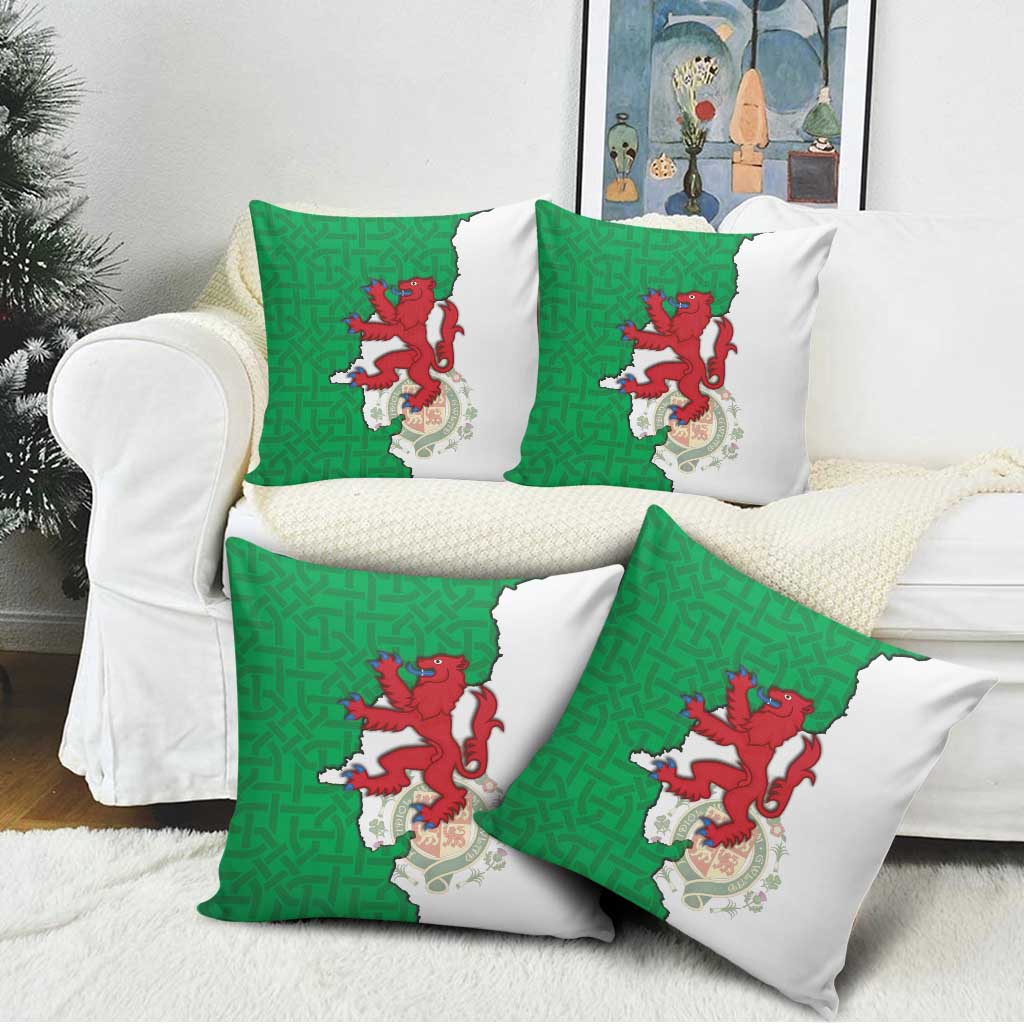 Montgomeryshire Wales Pillow Cover Map and Emblem Celtic Style - Wonder Print Shop
