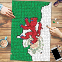 Montgomeryshire Wales Puzzle Map and Emblem Celtic Style - Wonder Print Shop