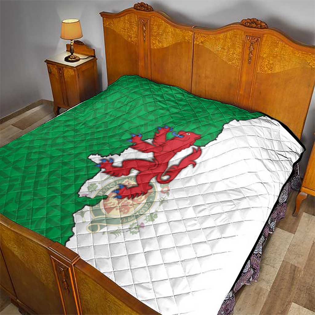 Montgomeryshire Wales Quilt Map and Emblem Celtic Style - Wonder Print Shop
