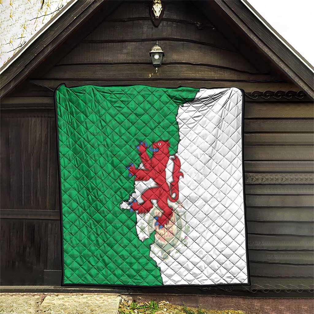 Montgomeryshire Wales Quilt Map and Emblem Celtic Style - Wonder Print Shop