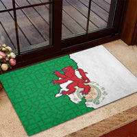Montgomeryshire Wales Rubber Doormat Map and Emblem Celtic Style - Wonder Print Shop
