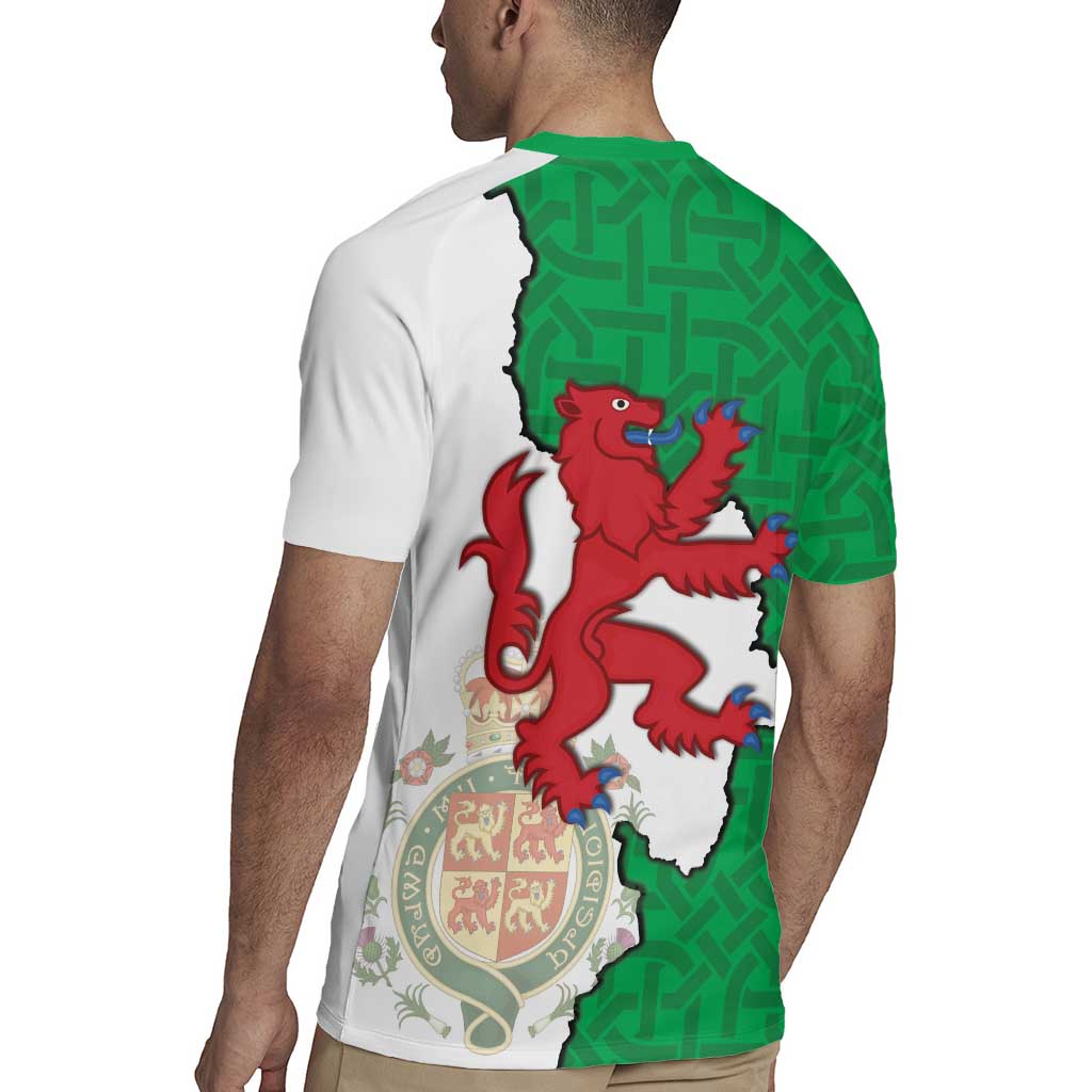 Montgomeryshire Wales Rugby Jersey Map and Emblem Celtic Style - Wonder Print Shop