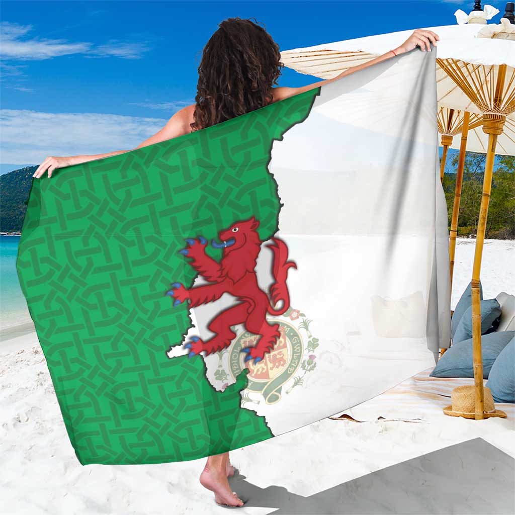 Montgomeryshire Wales Sarong Map and Emblem Celtic Style - Wonder Print Shop