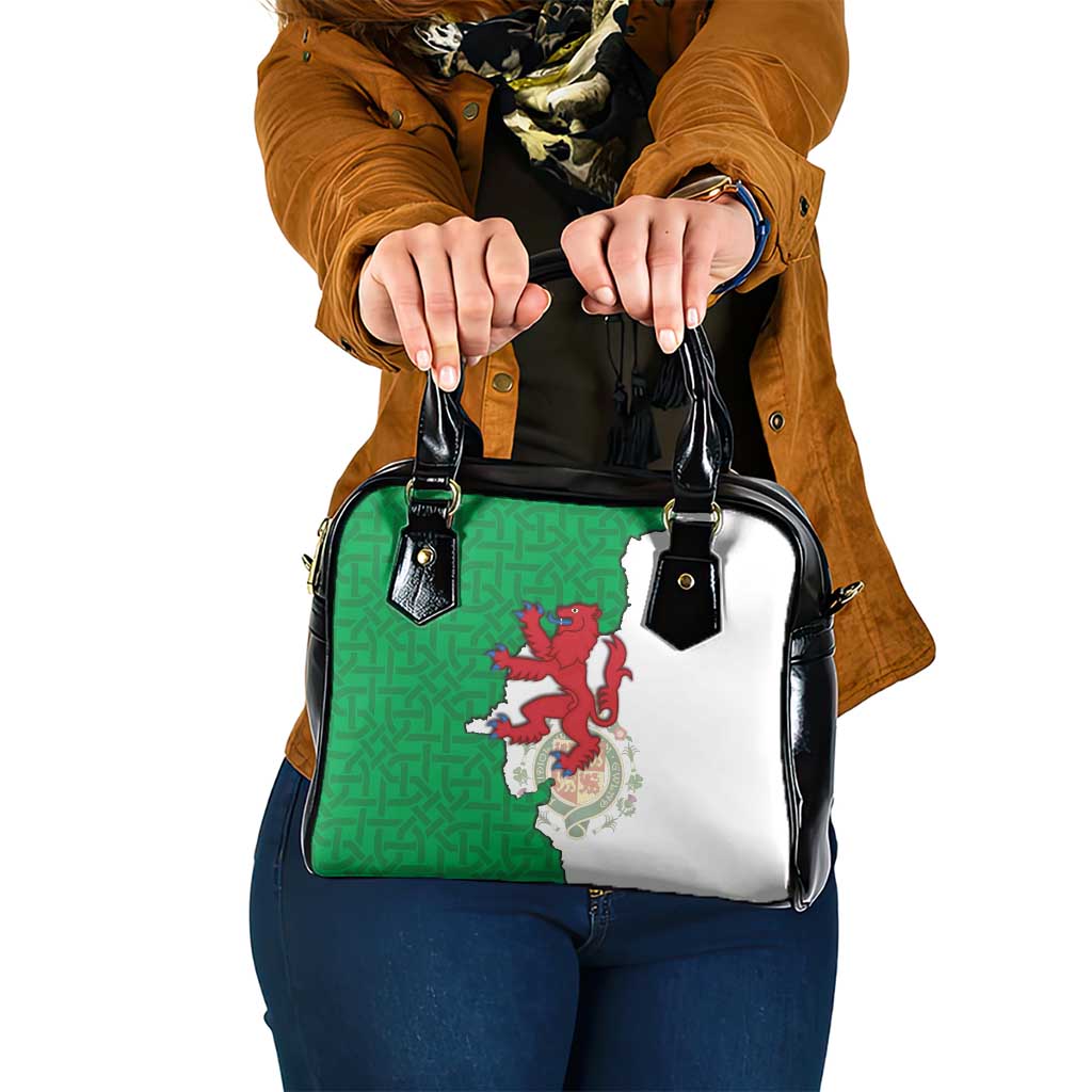 Montgomeryshire Wales Shoulder Handbag Map and Emblem Celtic Style - Wonder Print Shop