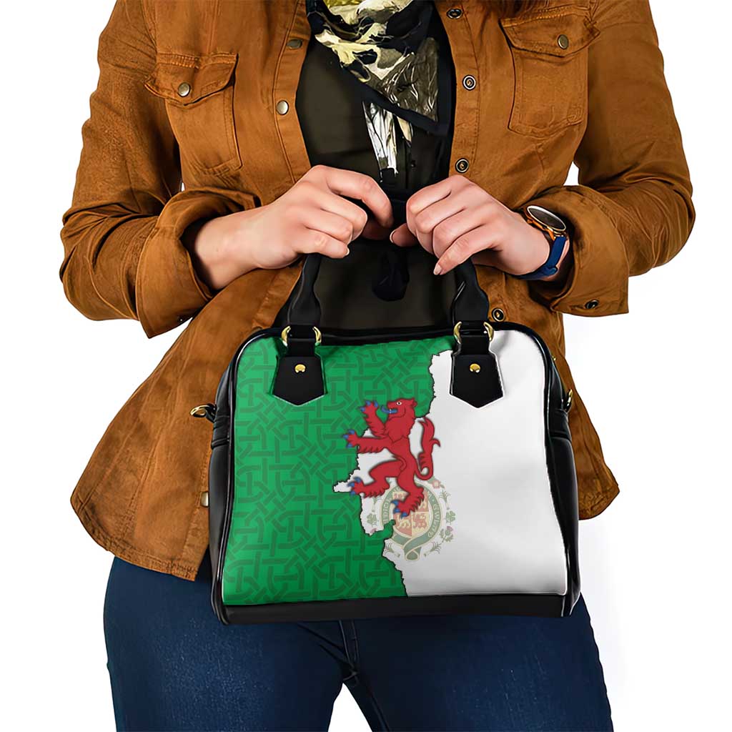 Montgomeryshire Wales Shoulder Handbag Map and Emblem Celtic Style - Wonder Print Shop