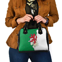 Montgomeryshire Wales Shoulder Handbag Map and Emblem Celtic Style - Wonder Print Shop