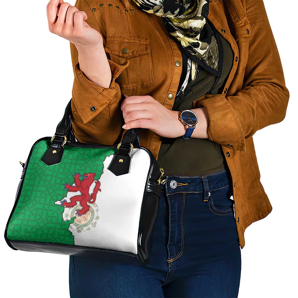 Montgomeryshire Wales Shoulder Handbag Map and Emblem Celtic Style - Wonder Print Shop
