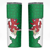 Montgomeryshire Wales Skinny Tumbler Map and Emblem Celtic Style - Wonder Print Shop