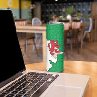 Montgomeryshire Wales Skinny Tumbler Map and Emblem Celtic Style - Wonder Print Shop