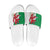 Montgomeryshire Wales Slide Sandals Map and Emblem Celtic Style - Wonder Print Shop