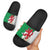 Montgomeryshire Wales Slide Sandals Map and Emblem Celtic Style - Wonder Print Shop