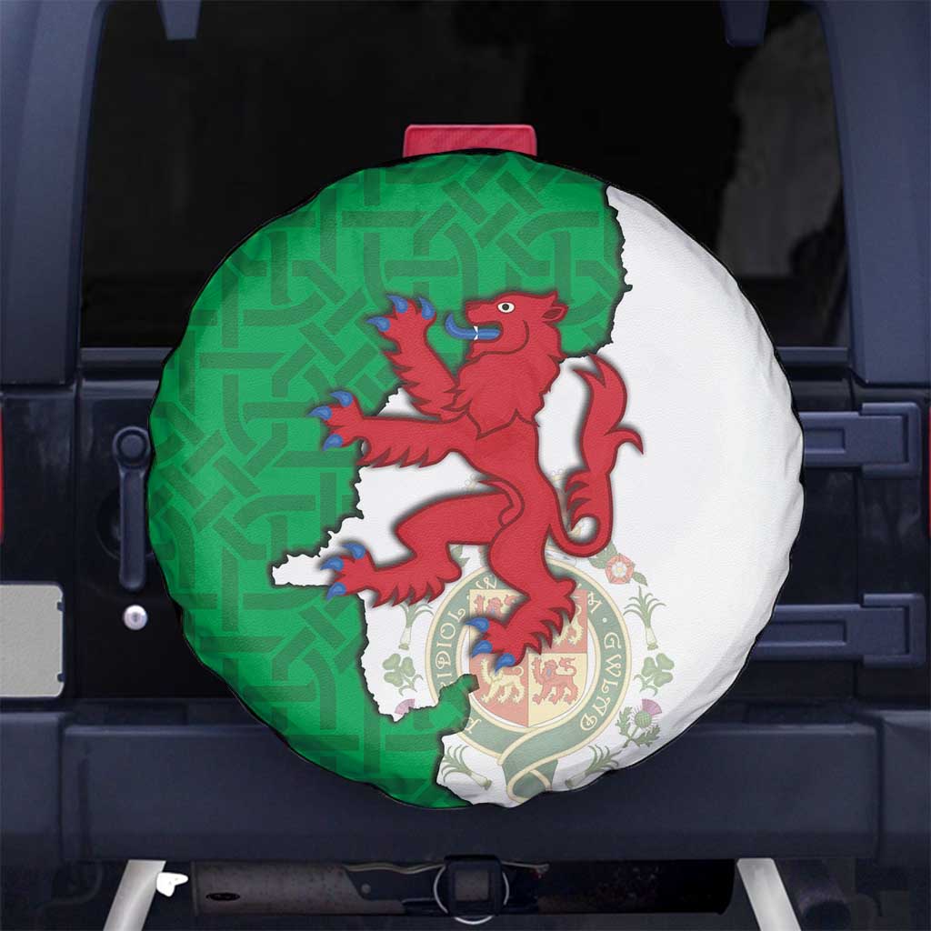 Montgomeryshire Wales Spare Tire Cover Map and Emblem Celtic Style - Wonder Print Shop