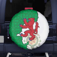 Montgomeryshire Wales Spare Tire Cover Map and Emblem Celtic Style - Wonder Print Shop