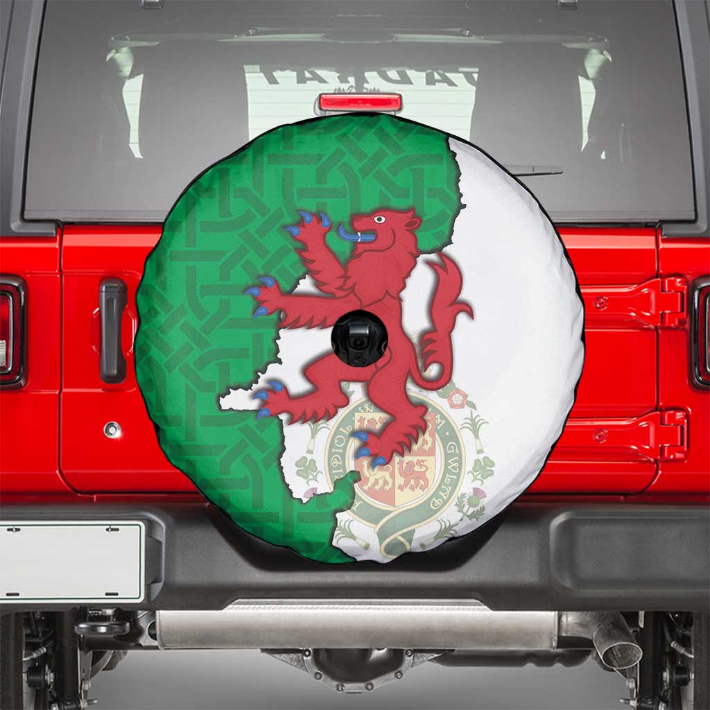 Montgomeryshire Wales Spare Tire Cover Map and Emblem Celtic Style - Wonder Print Shop