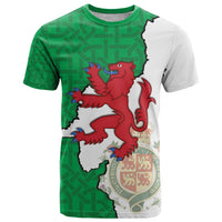 Montgomeryshire Wales T Shirt Map and Emblem Celtic Style - Wonder Print Shop