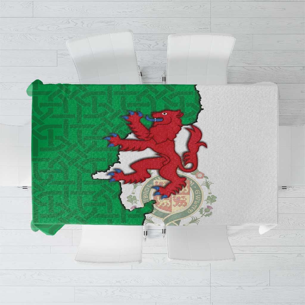 Montgomeryshire Wales Tablecloth Map and Emblem Celtic Style - Wonder Print Shop