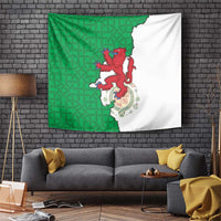 Montgomeryshire Wales Tapestry Map and Emblem Celtic Style - Wonder Print Shop
