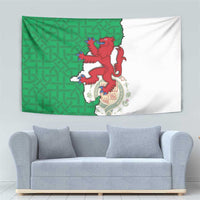 Montgomeryshire Wales Tapestry Map and Emblem Celtic Style - Wonder Print Shop