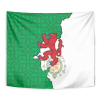 Montgomeryshire Wales Tapestry Map and Emblem Celtic Style - Wonder Print Shop