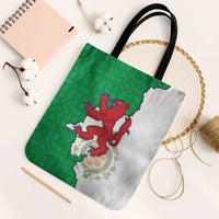 Montgomeryshire Wales Tote Bag Map and Emblem Celtic Style - Wonder Print Shop