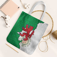 Montgomeryshire Wales Tote Bag Map and Emblem Celtic Style - Wonder Print Shop
