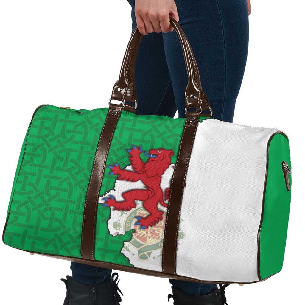 Montgomeryshire Wales Travel Bag Map and Emblem Celtic Style - Wonder Print Shop