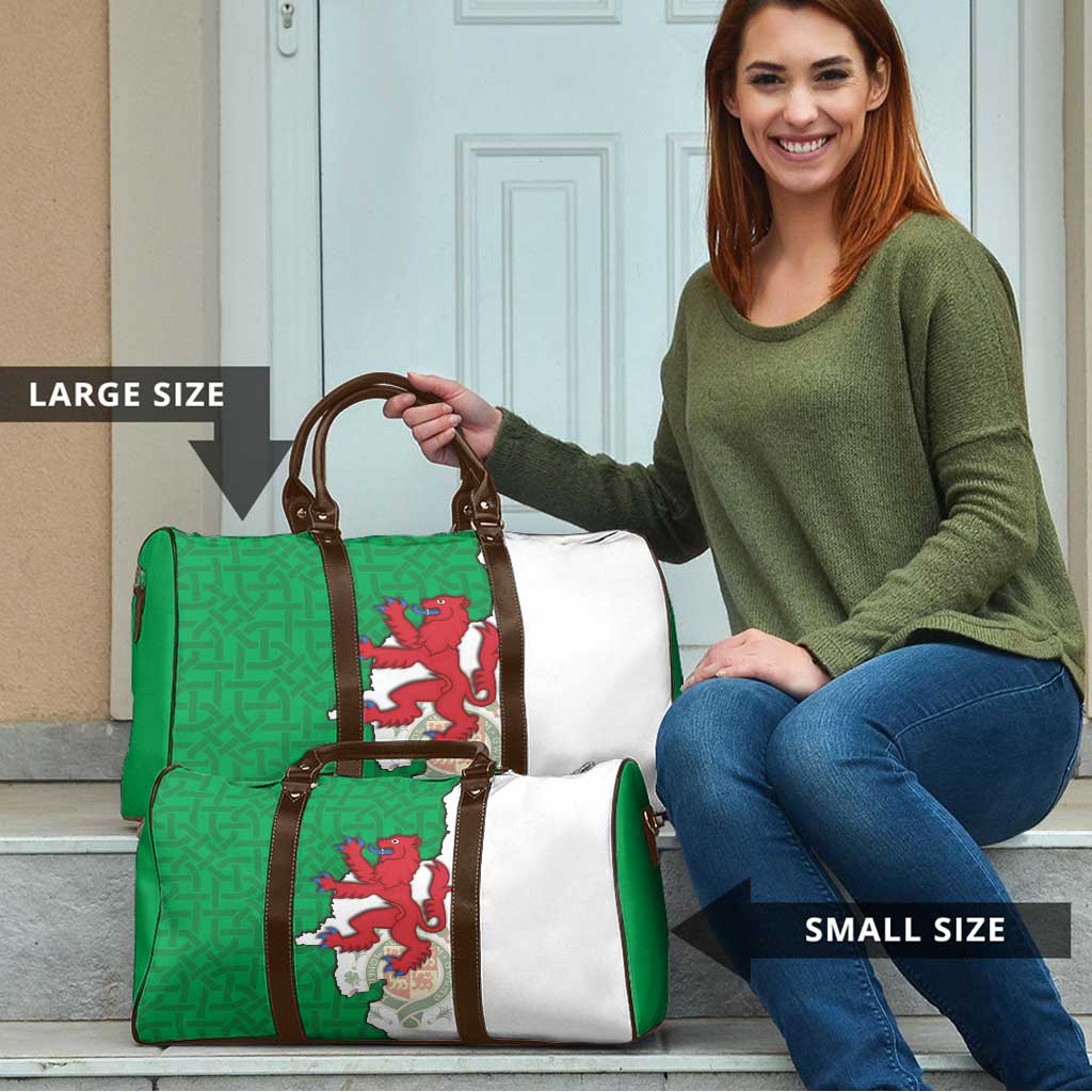 Montgomeryshire Wales Travel Bag Map and Emblem Celtic Style - Wonder Print Shop