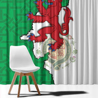 Montgomeryshire Wales Window Curtain Map and Emblem Celtic Style - Wonder Print Shop