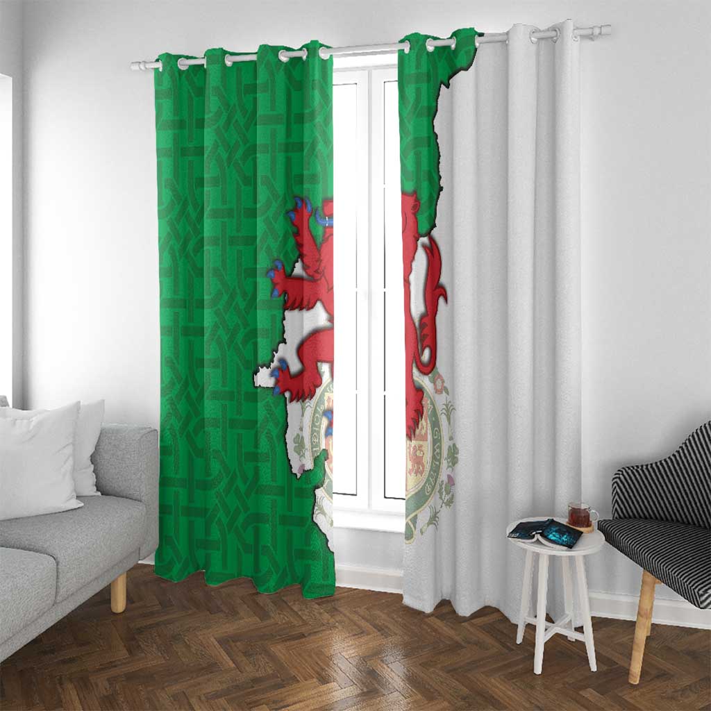 Montgomeryshire Wales Window Curtain Map and Emblem Celtic Style - Wonder Print Shop