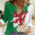 Montgomeryshire Wales Women Casual Shirt Map and Emblem Celtic Style - Wonder Print Shop