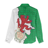 Montgomeryshire Wales Women Casual Shirt Map and Emblem Celtic Style - Wonder Print Shop