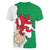 Montgomeryshire Wales Women V-Neck T-Shirt Map and Emblem Celtic Style - Wonder Print Shop