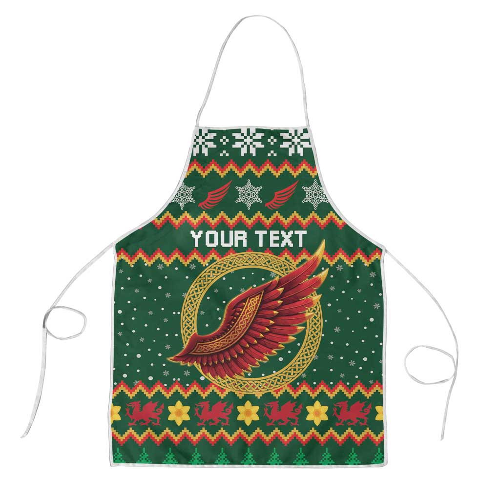 Personalized Montgomeryshire Wales Christmas Apron Celtic Red Wing Cymru Heritage - Wonder Print Shop