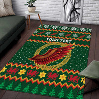 Personalized Montgomeryshire Wales Christmas Area Rug Celtic Red Wing Cymru Heritage - Wonder Print Shop